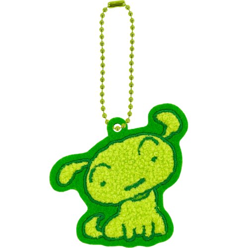クレヨンしんちゃん サガラ刺繍キーホルダー カラフルシロ グリーン